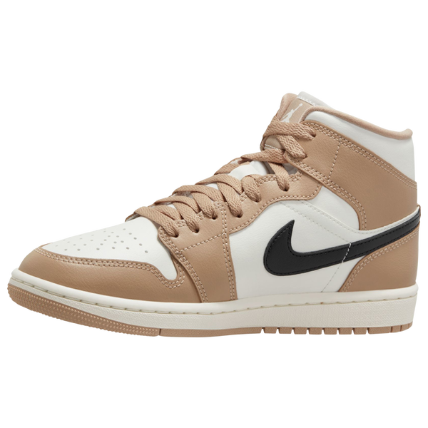 Jordan AJ 1 Mid - Women's - Black/Sail/Desert - Image 2
