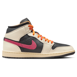 Jordan Air Jordan 1 Mid SE EDG - Women's - Pale Ivory/Racer Pink/Black