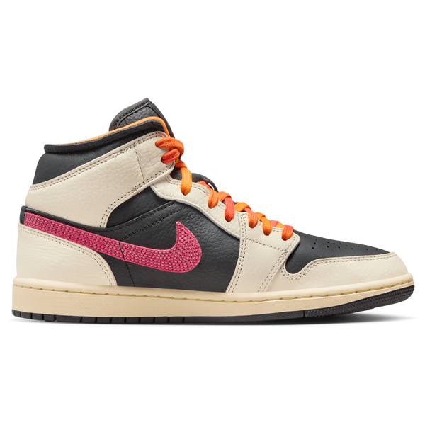 Jordan Air Jordan 1 Mid SE EDG - Women's - Pale Ivory/Racer Pink/Black