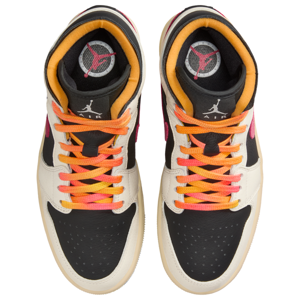 Jordan Air Jordan 1 Mid SE EDG - Women's - Pale Ivory/Racer Pink/Black - Image 4