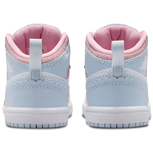 Jordan 1 Mid SE Fem - Girls' Toddler - Half Blue/Pale Ivory/White - Image 3