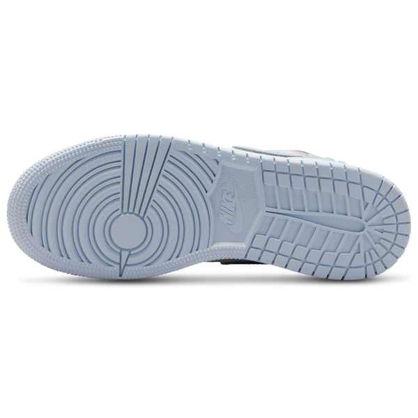 Jordan AJ 1 MID SE FEM - Girls' Grade School - Half Blue/Pale Ivory/White - Image 5