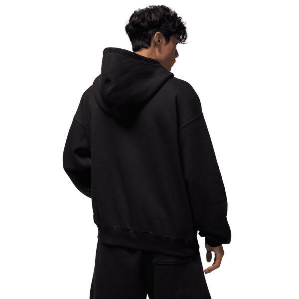 Jordan Brooklyn Oversize Stretch Pullover Hoodie - Men's - Black/Gym Red - Image 2
