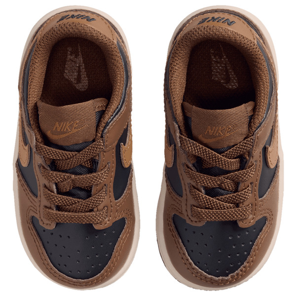 Nike Dunk Low - Girls' Toddler - Brown/Black - Image 4