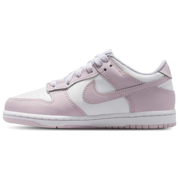 Nike Dunk Low - Girls' Preschool - White/Light Violet - Image 2