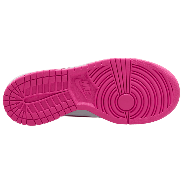 Nike Dunk Low - Girls' Grade School - White/Laser Fuchsia - Image 5