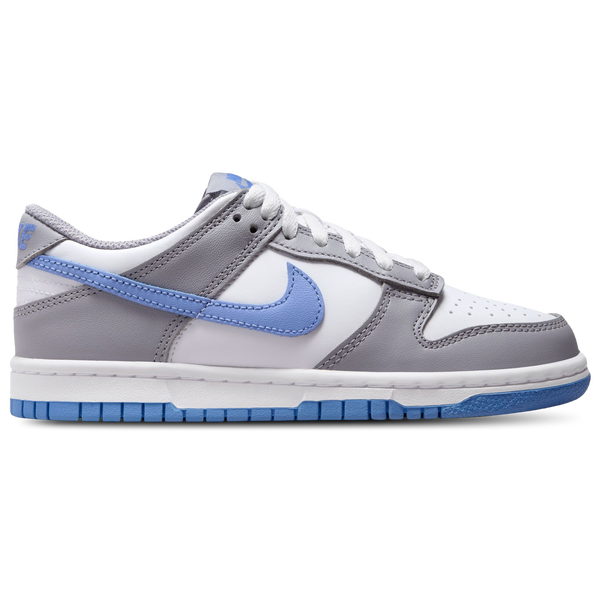 Nike Dunk Low - Girls' Grade School - White/Royal/Grey