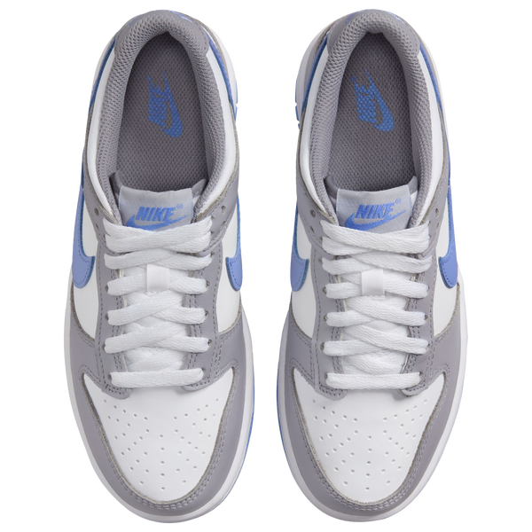 Nike Dunk Low - Girls' Grade School - White/Royal/Grey - Image 4