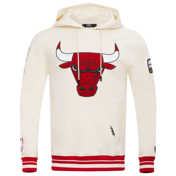 Pro Standard BULLS RETRO CLASSIC FLC PO HOODIE - Men's - Eggshell/Red