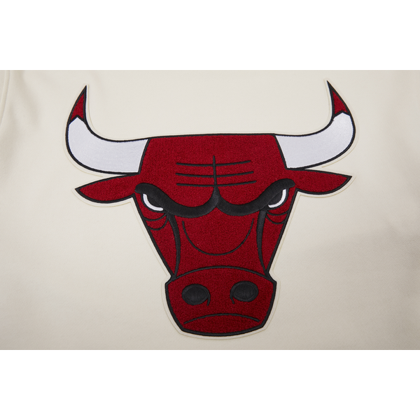 Pro Standard BULLS RETRO CLASSIC FLC PO HOODIE - Men's - Eggshell/Red - Image 5