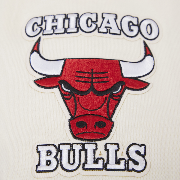 Pro Standard BULLS RETRO CLASSIC FLC PO HOODIE - Men's - Eggshell/Red - Image 6