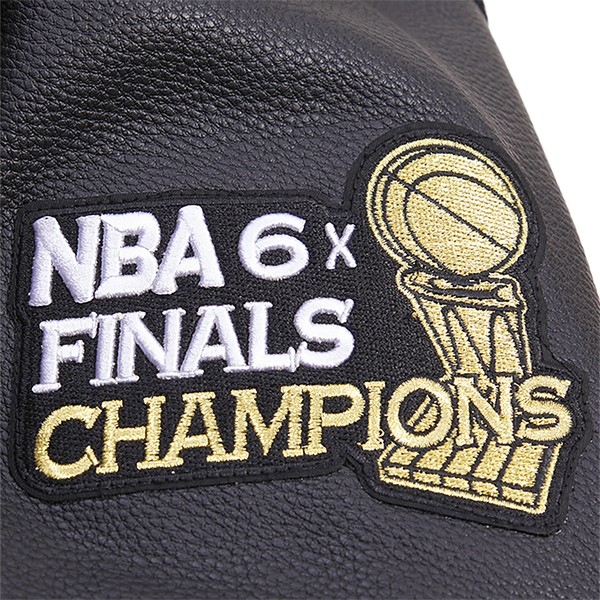 Pro Standard Chicago Bulls Retro Classic Wool Varsity Jacket - Men's - Black/Black/Red - Image 5