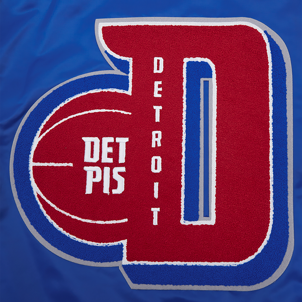 Pro Standard Detroit Pistons Mash Up Rib Satin Jacket - Men's - Royal Blue/Red - Image 5