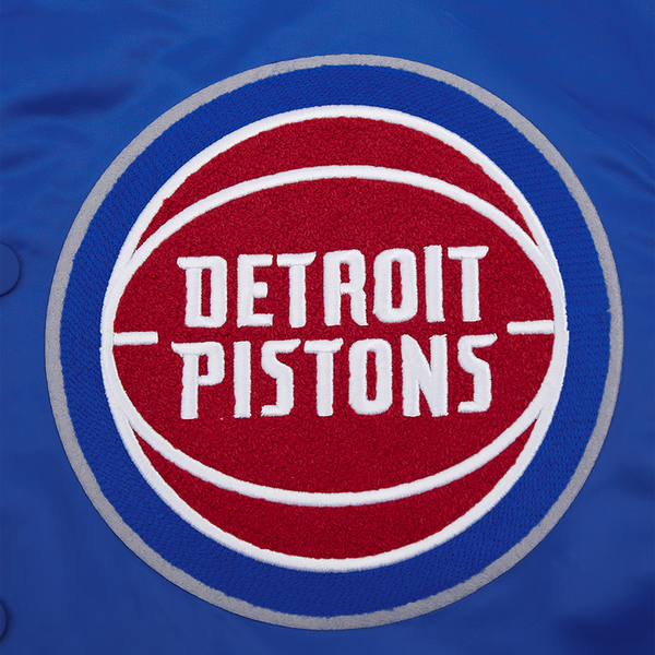 Pro Standard Detroit Pistons Mash Up Rib Satin Jacket - Men's - Royal Blue/Red - Image 7