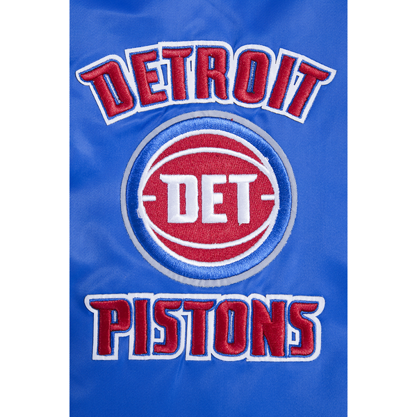 Pro Standard Detroit Pistons Retro Classic Rib Satin Jacket - Men's - Red/Royal Blue - Image 8