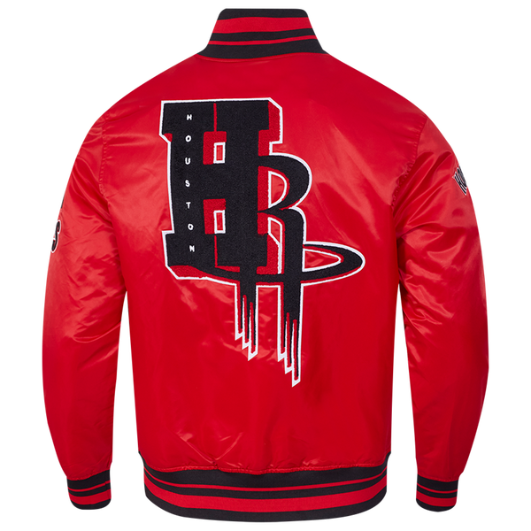 Pro Standard Houston Rockets Mash Up M Rib Satin Jacket - Men's - Red/Black - Image 6