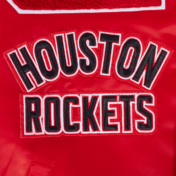 Pro Standard Houston Rockets Mash Up M Rib Satin Jacket - Men's - Red/Black - Image 9