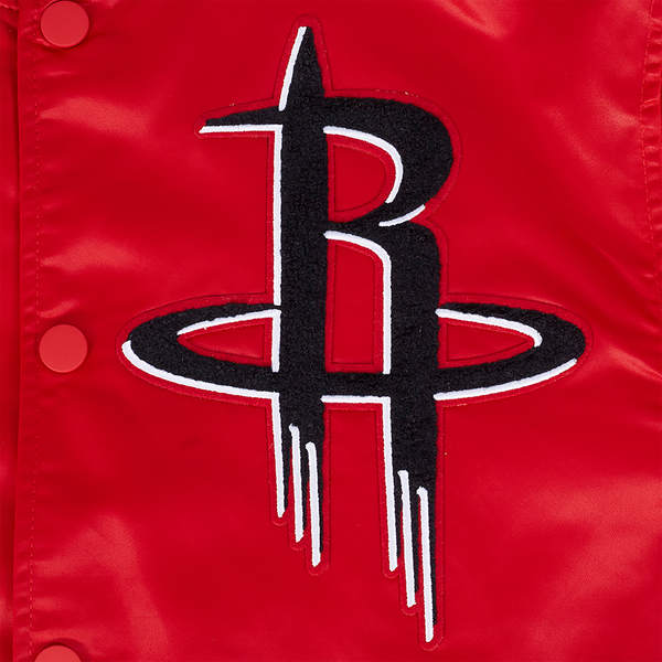 Pro Standard Houston Rockets Mash Up M Rib Satin Jacket - Men's - Red/Black - Image 13