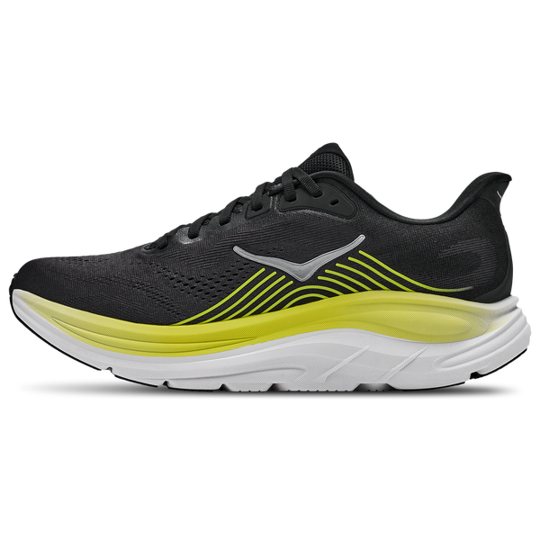 HOKA Clifton 11 - Men's - Black/White/Yellow - Image 2