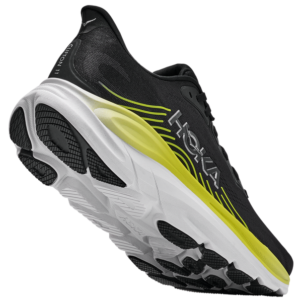 HOKA Clifton 11 - Men's - Black/White/Yellow - Image 7