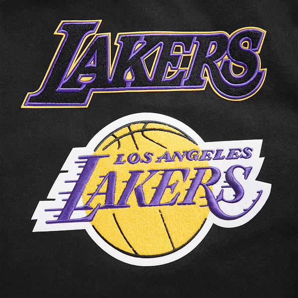 Pro Standard Los Angeles Lakers Retro Classic Varsity Jacket - Men's - Black/Purple/Yellow - Image 6