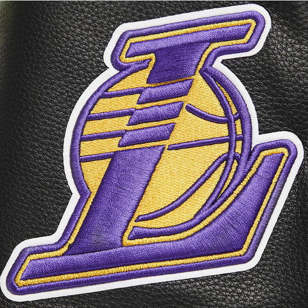Pro Standard Los Angeles Lakers Retro Classic Varsity Jacket - Men's - Black/Purple/Yellow - Image 7