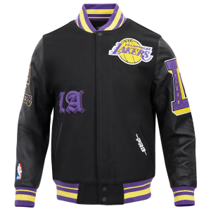 Pro Standard Los Angeles Lakers Old English Wool Varsity Jckt - Men's - Purple/Black