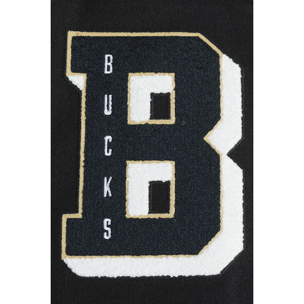 Pro Standard Milwaukee Bucks Mash Up Rib Wool Varsity Jacket - Men's - Black - Image 8
