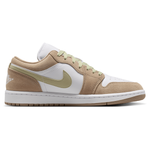 Jordan AJ 1 Low - Women's - White/Olive Aura/Khaki