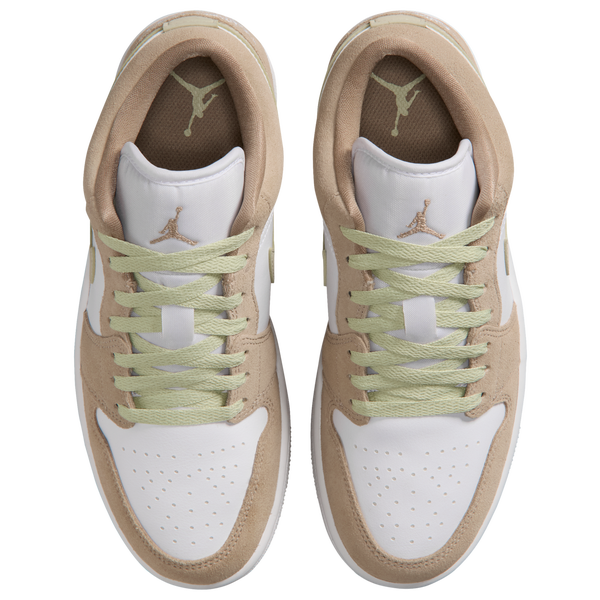 Jordan AJ 1 Low - Women's - White/Olive Aura/Khaki - Image 4