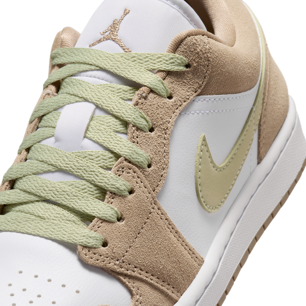 Jordan AJ 1 Low - Women's - White/Olive Aura/Khaki - Image 7