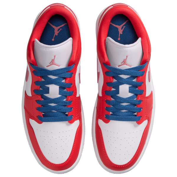 Jordan AJ 1 Low - Women's - Track Red/True Blue/White - Image 4