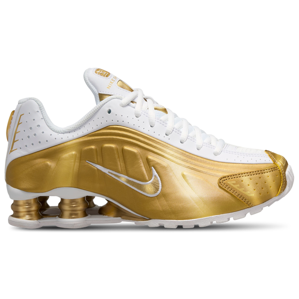 Nike Shox R4 - Girls' Grade School - Gold/White