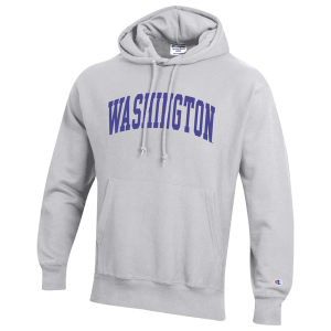 Champion NCAA Reverse Weave Wordmark Hoodie - Men's - Silver Gray