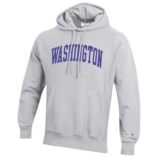 Champion NCAA Reverse Weave Wordmark Hoodie - Men's - Silver Gray