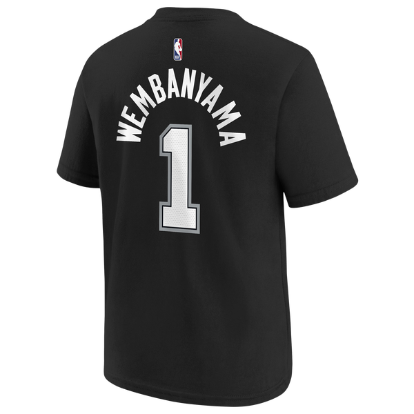 Nike Victor Wembanyama Spurs Short Sleeve T-Shirt - Boys' Grade School - Black