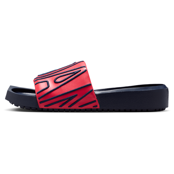 Jordan Nola Slides - Women's - Obsidian/Desert Berry/Track Red - Image 2