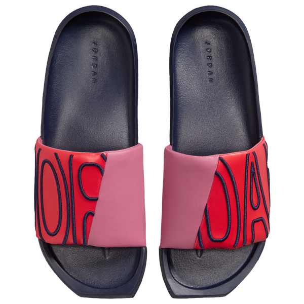 Jordan Nola Slides - Women's - Obsidian/Desert Berry/Track Red - Image 4