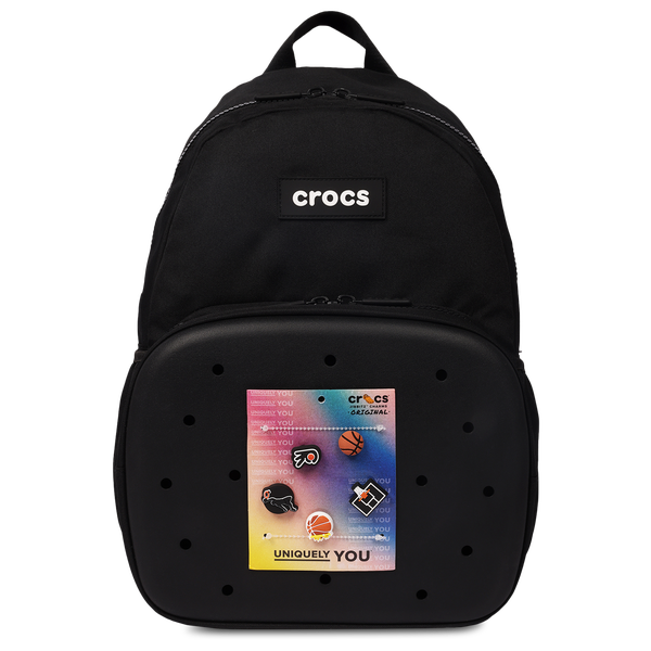 Crocs Back to School Backpack with EVA Front Pocket - Adult - Black