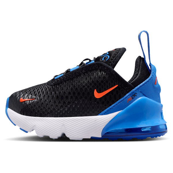 Nike Air Max 270 - Boys' Toddler - Black/Turf Orange/Blue Crystal - Image 2