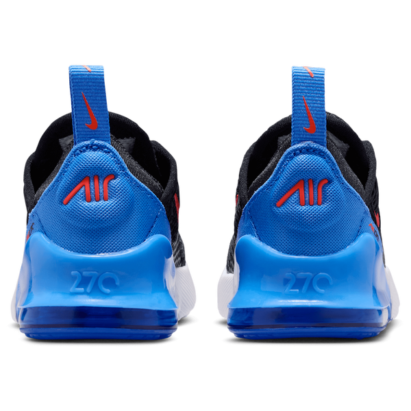 Nike Air Max 270 - Boys' Toddler - Black/Turf Orange/Blue Crystal - Image 3