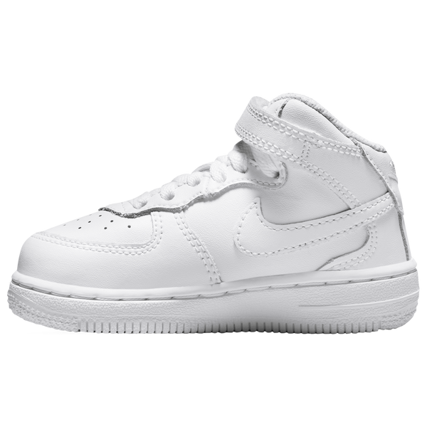Nike Air Force 1 Mid LE - Boys' Toddler - White/White/White - Image 3