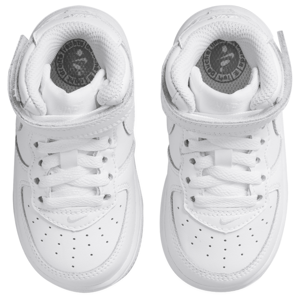 Nike Air Force 1 Mid LE - Boys' Toddler - White/White/White - Image 5