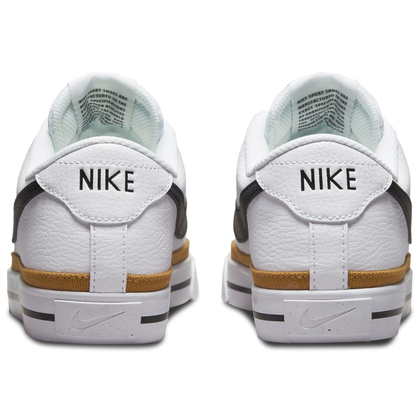 Nike Court Legacy Low - Women's - White/Black/Desert Orchre - Image 3