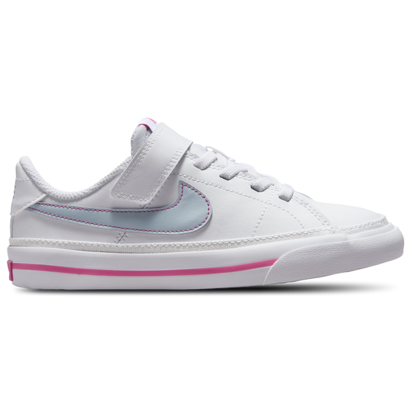 Nike Court Legacy - Boys' Preschool - White/Pinksicle/Light Armory Blue