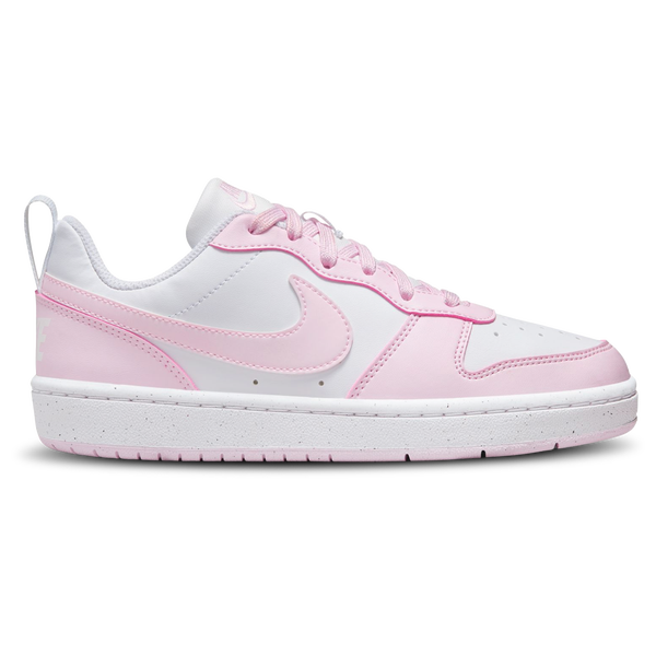 Nike Court Borough Low Recraft - Girls' Grade School - White/Pink Foam