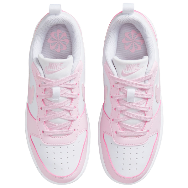 Nike Court Borough Low Recraft - Girls' Grade School - White/Pink Foam - Image 5