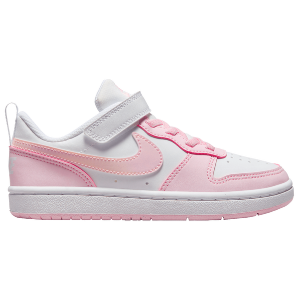 Nike Court Borough Low Recraft - Girls' Preschool - White/Pink Foam