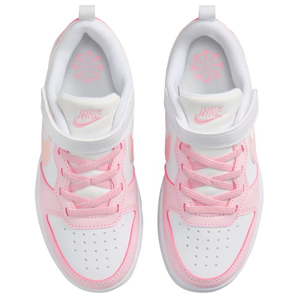 Nike Court Borough Low Recraft - Girls' Preschool - White/Pink Foam - Image 5
