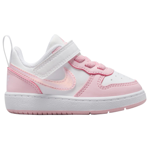 Nike Court Borough Low Recraft - Girls' Toddler - White/Pink Foam
